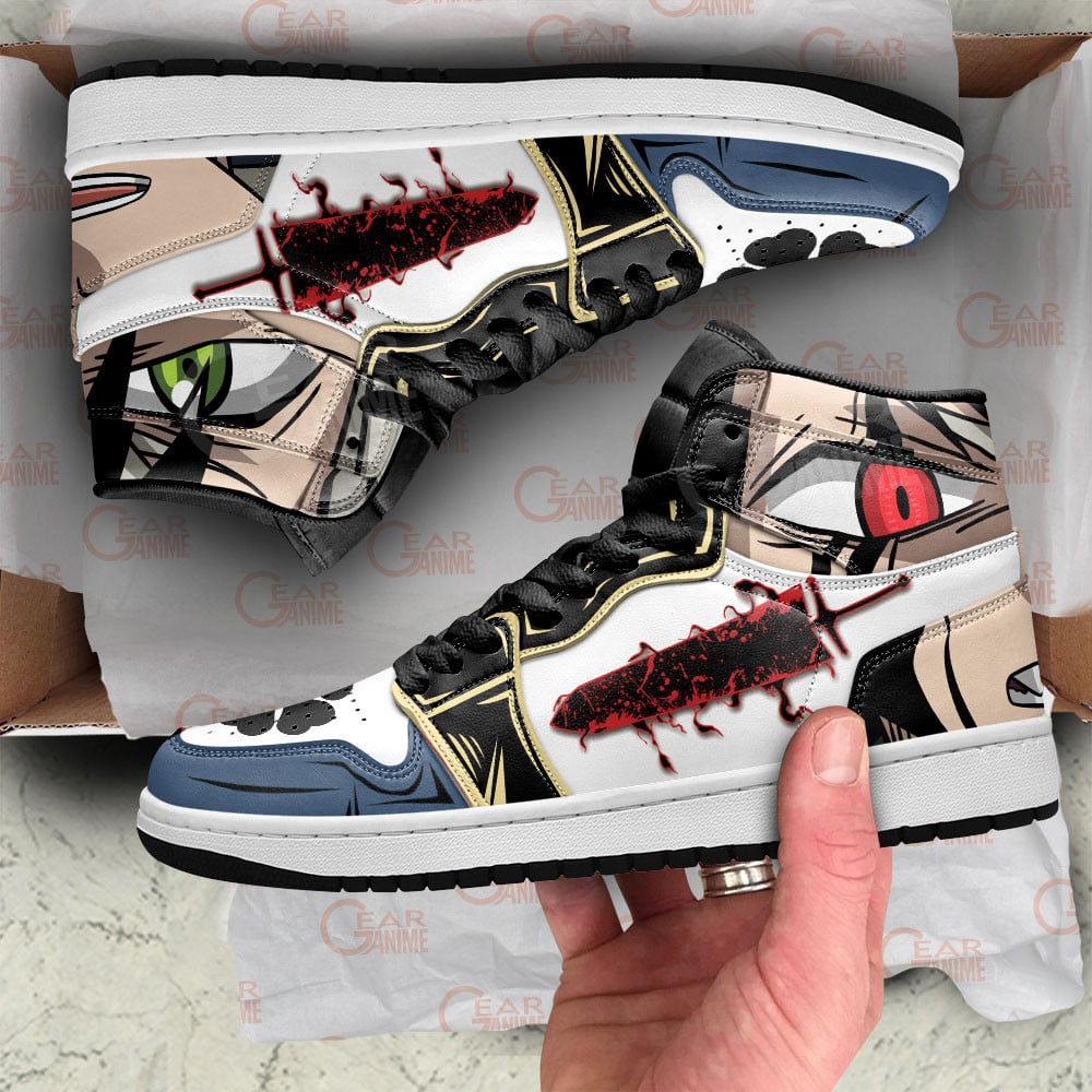 Asta JD1s Sneakers Black Clover Anime Shoes, Air Jordan Hightop