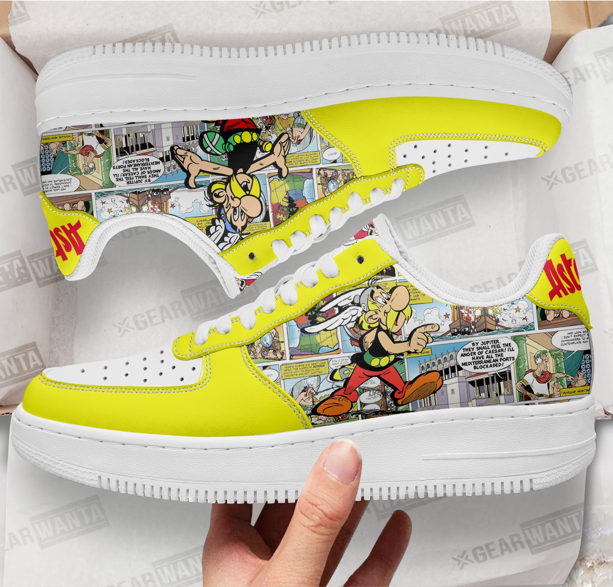 Asterix Air Sneakers Custom Superhero Comic Shoes