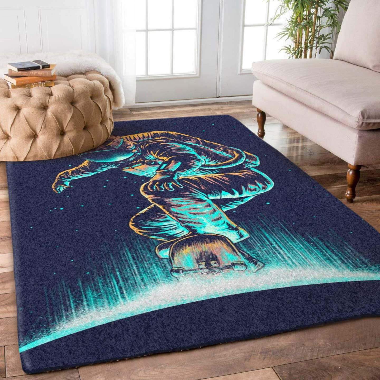 Astronaut Skateboarding Limited Edition Rectangle Rug