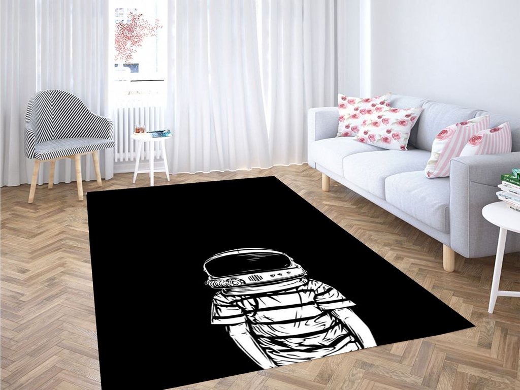 Astronot Black Living Room Modern Carpet Rectangle Rug