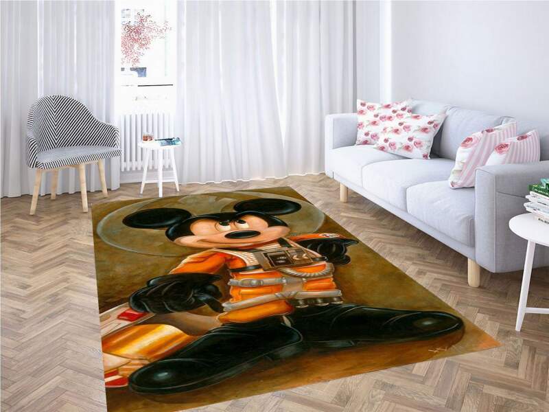 Astronot Mickey Carpet Rectangle Rug