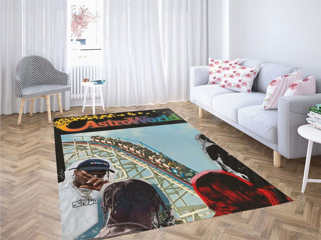 Astroworld Star Vintage Hypebeast Living Room Modern Carpet Rectangle Rug