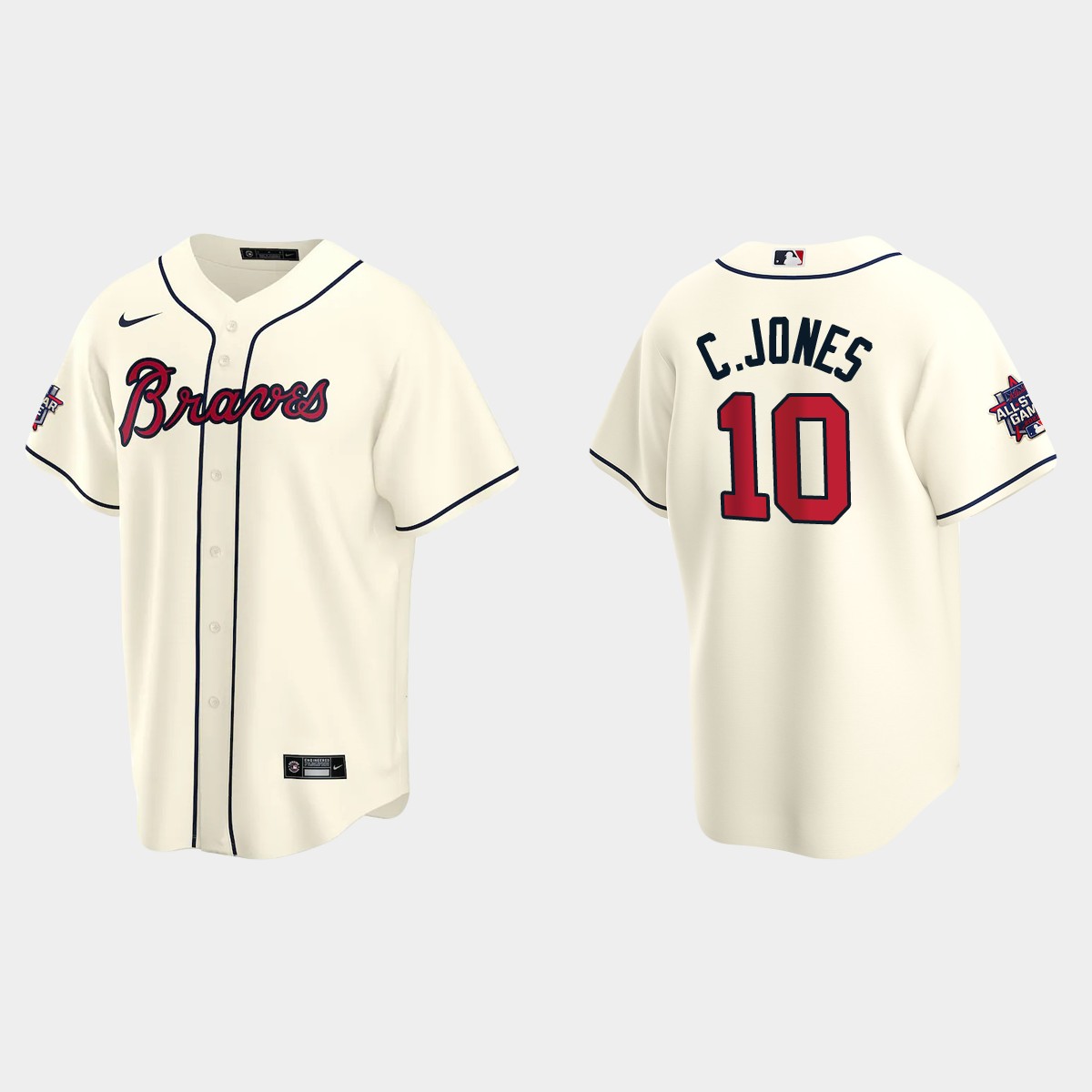 Atlanta Braves #10 Chipper Jones 2021 MLB All-Star Game Jersey – Cream