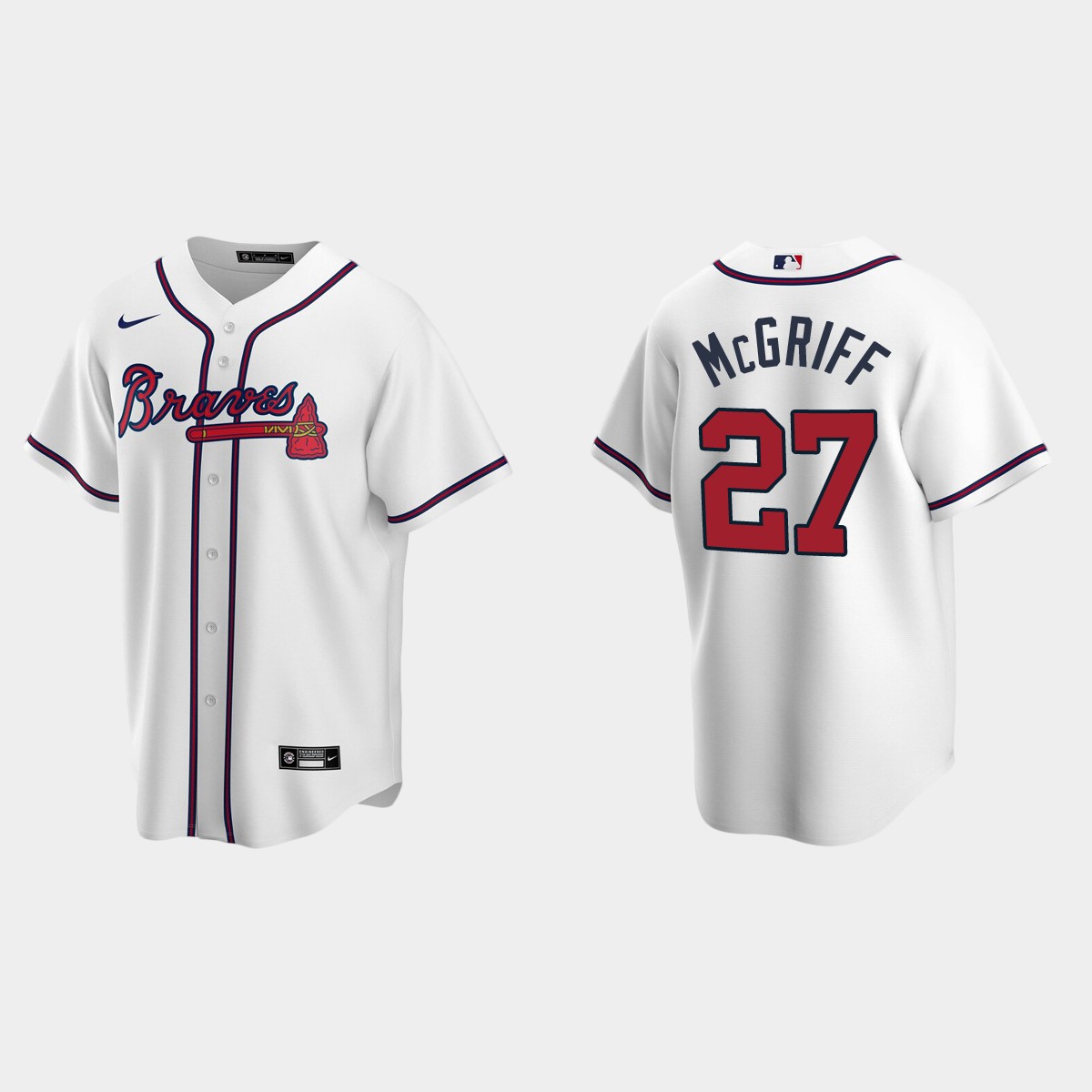 Atlanta Braves #27 Fred McGriff White 2020 Home Jersey