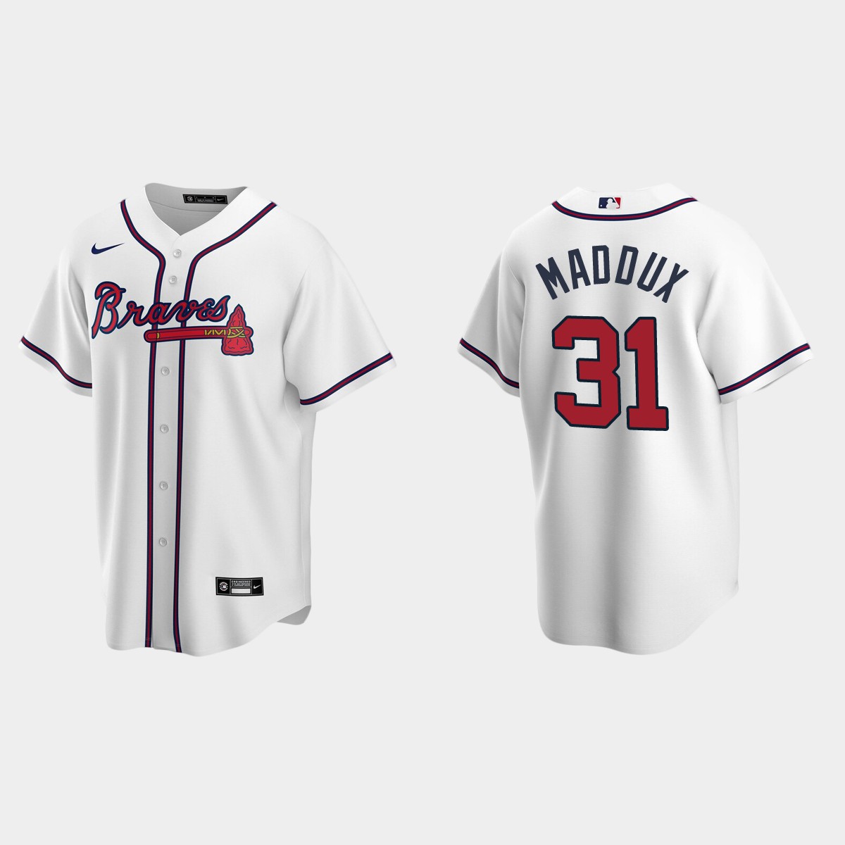 Atlanta Braves #31 Greg Maddux White 2020 Home Jersey