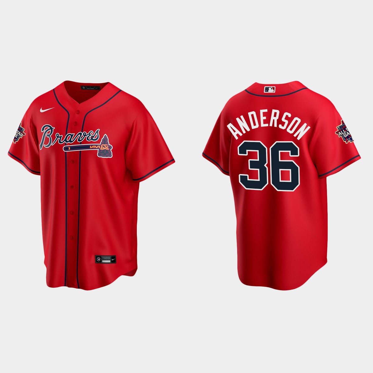 Atlanta Braves #36 Ian Anderson 2021 MLB All-Star Jersey - Red