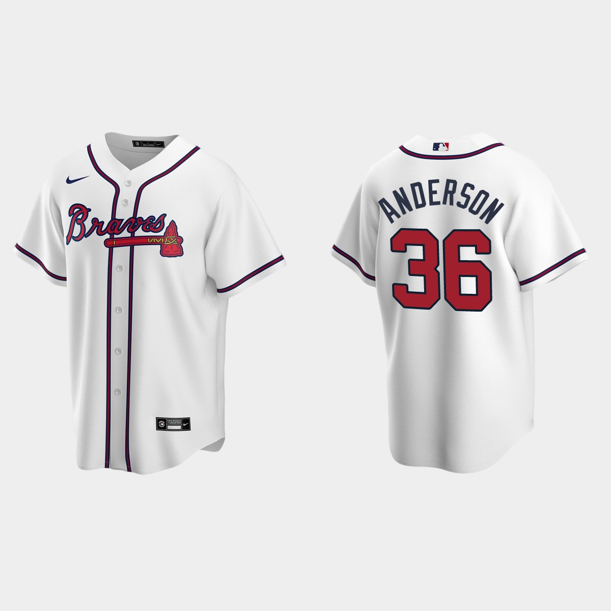 Atlanta Braves #36 Ian Anderson Home Jersey - White