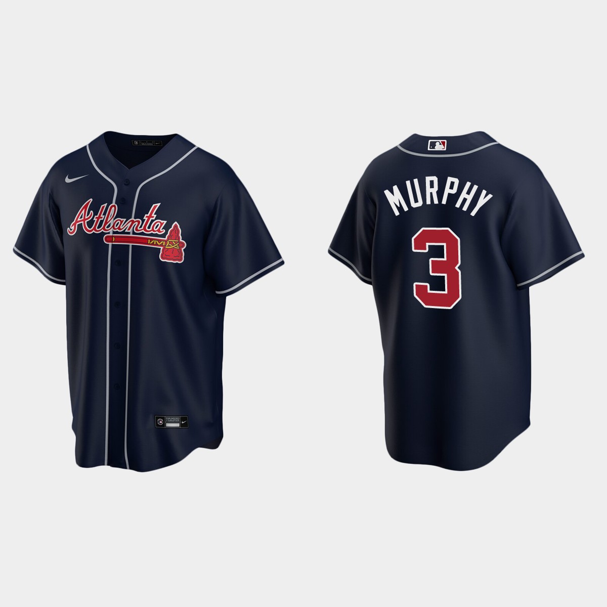 Atlanta Braves #3 Dale Murphy Navy 2020 Alternate Jersey