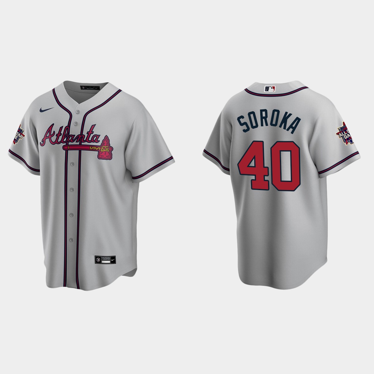 Atlanta Braves #40 Mike Soroka 2021 MLB All-Star Jersey - Gray