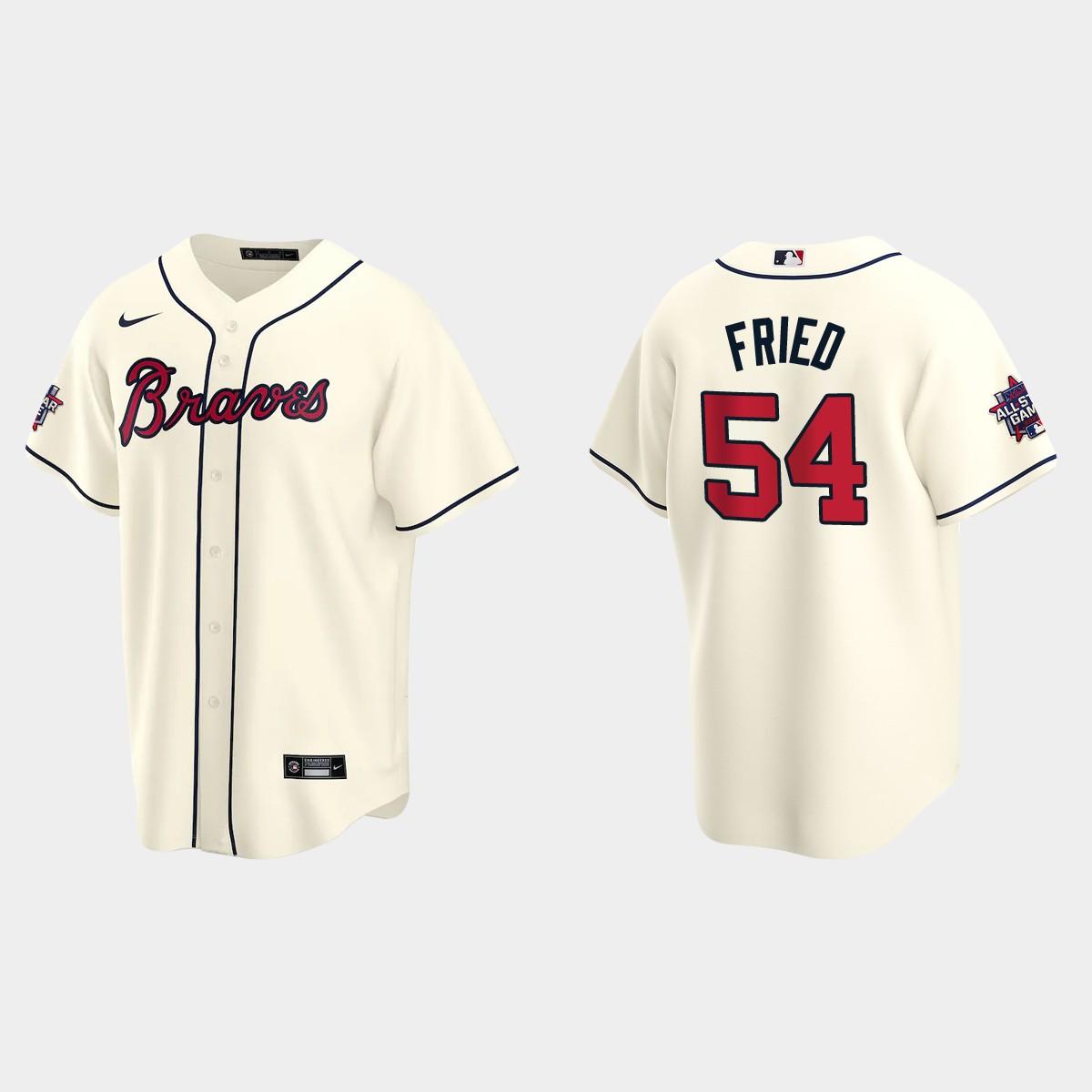 Atlanta Braves #54 Max Fried 2021 MLB All-Star Game Jersey - Cream