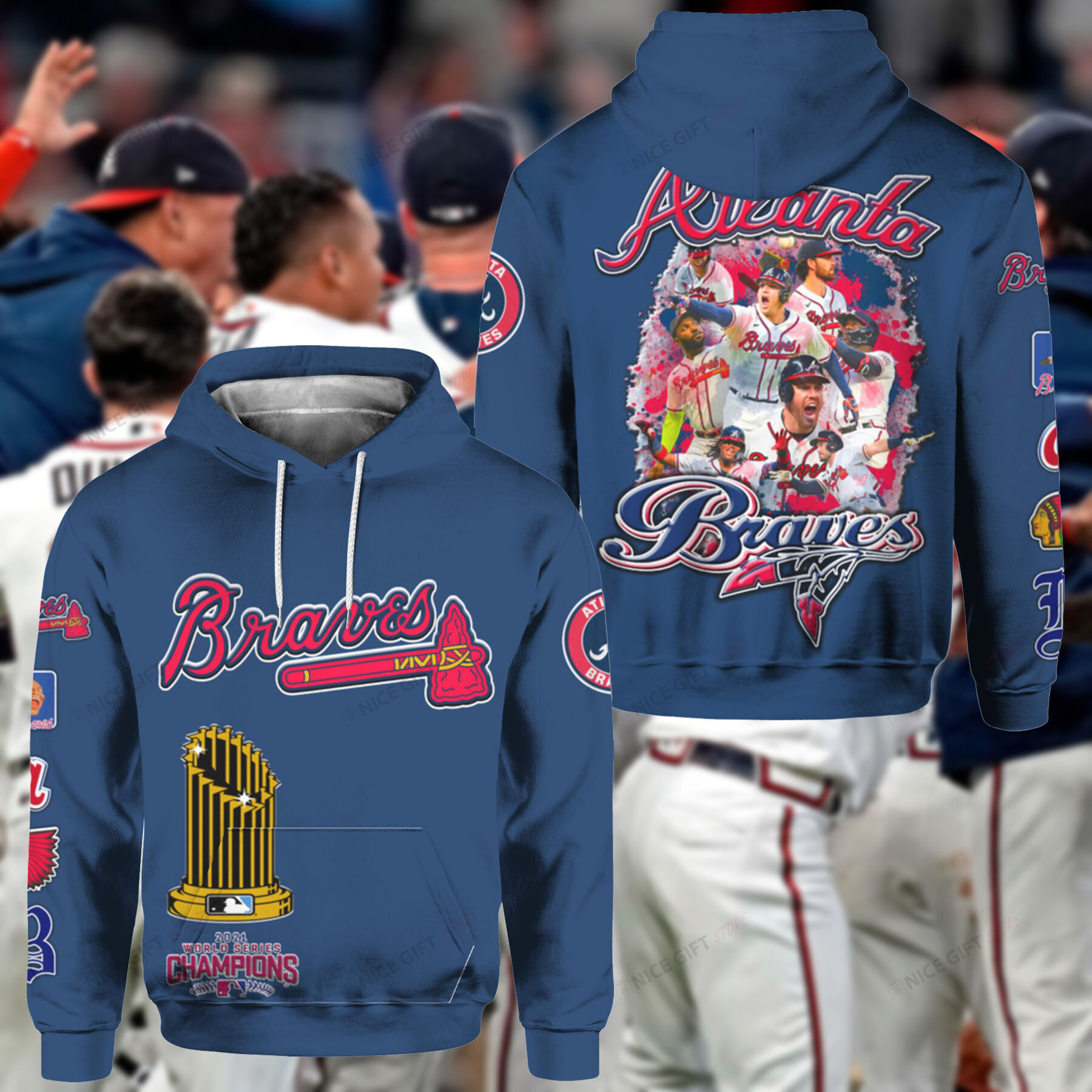 Atlanta Braves 2021 World Series Champions 3D Hoodie Gift For Fans