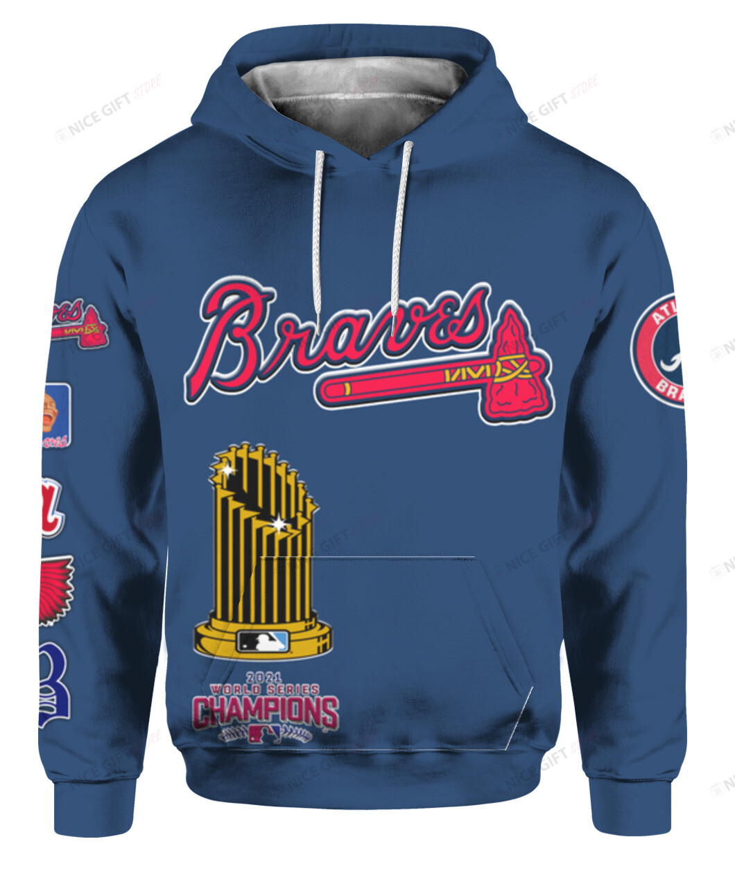 Atlanta Braves 2021 World Series Champions 3D Hoodie Gift For Fans