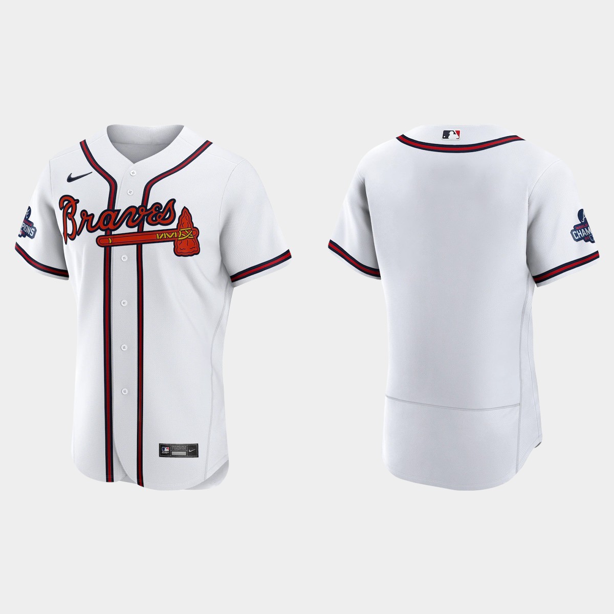 Atlanta Braves 2021 World Series Champions White Jersey