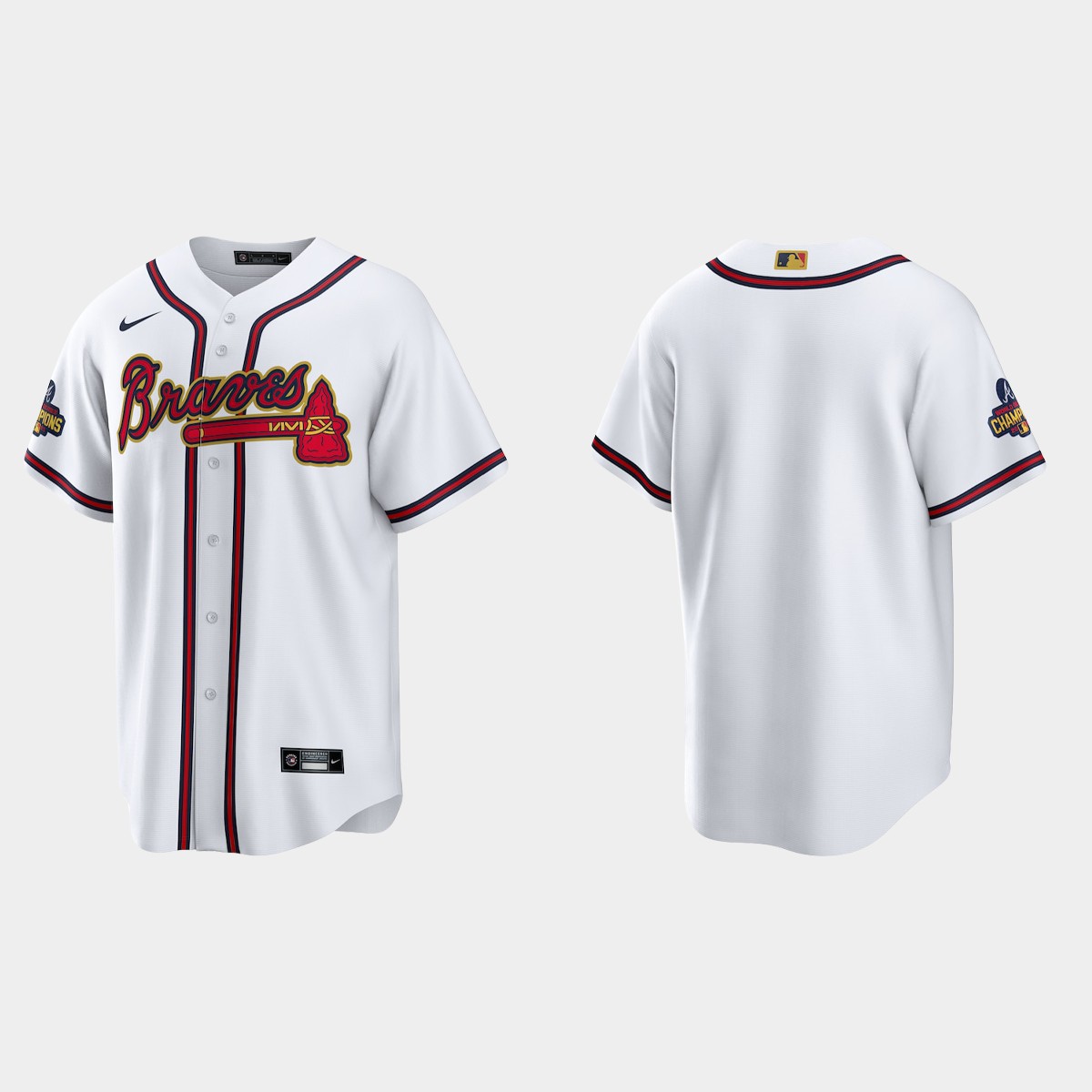 Atlanta Braves 2022 Gold Program White Jersey