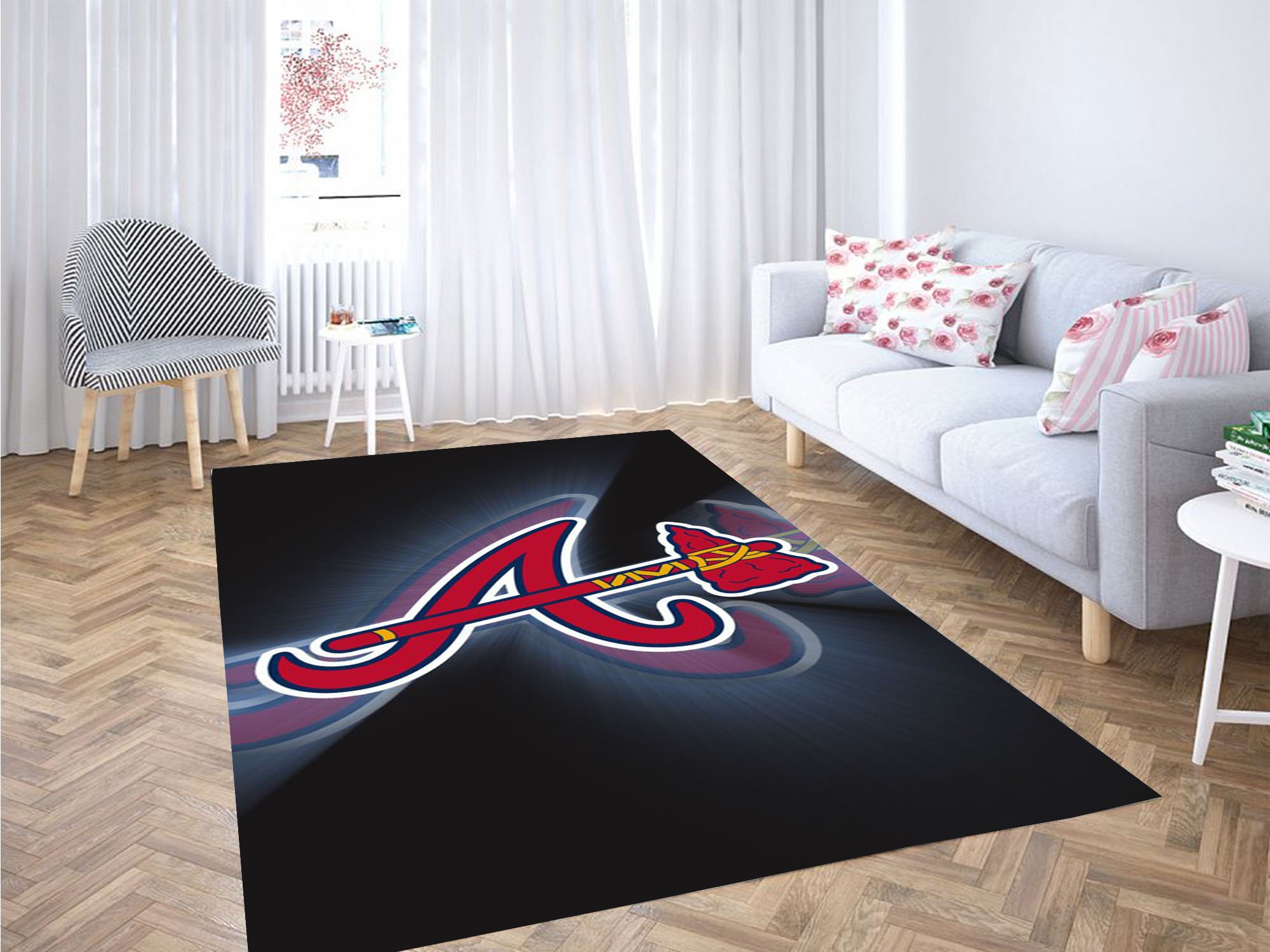 Atlanta Braves Carpet Rectangle Rug