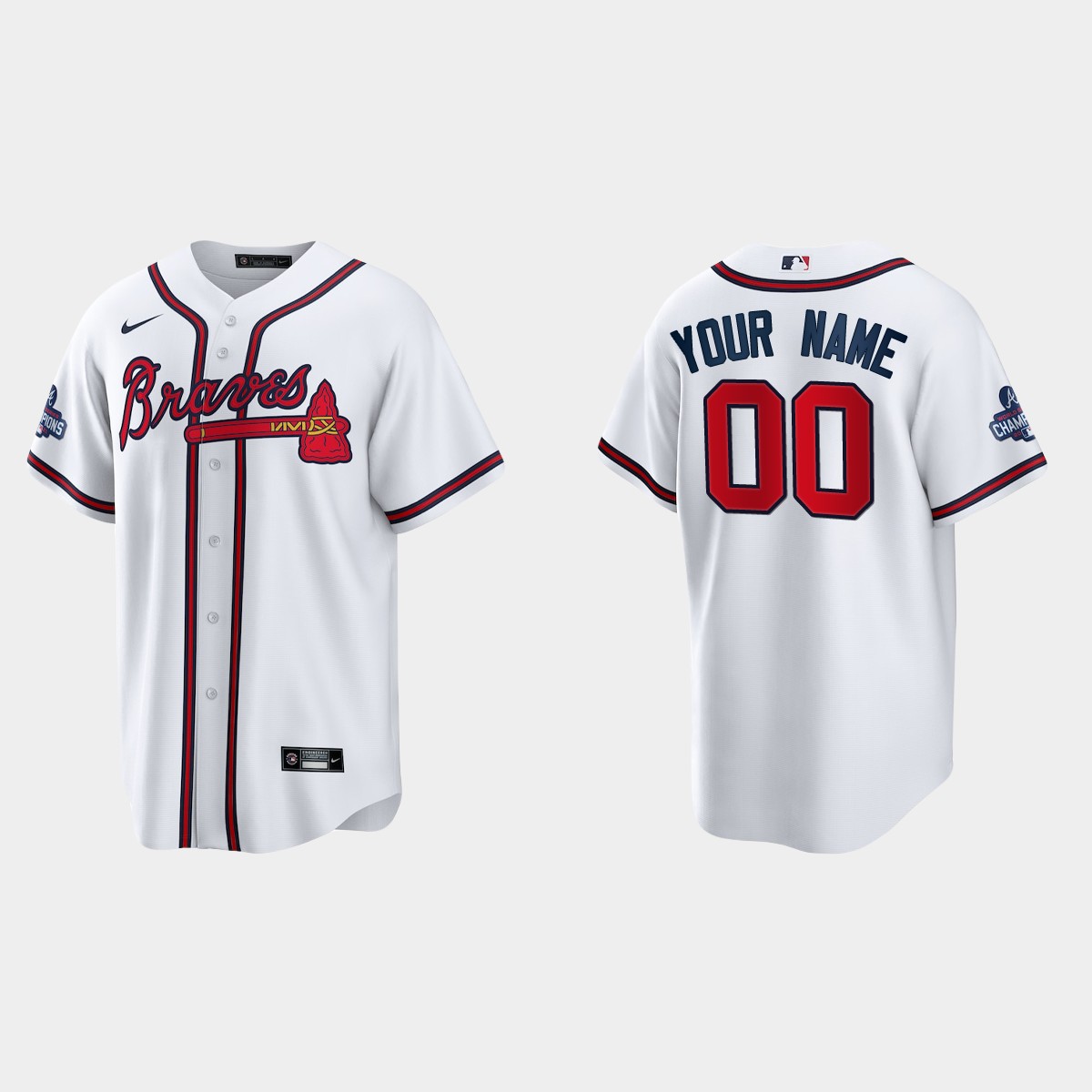 Atlanta Braves Custom 2021 World Series Champions Jersey - White