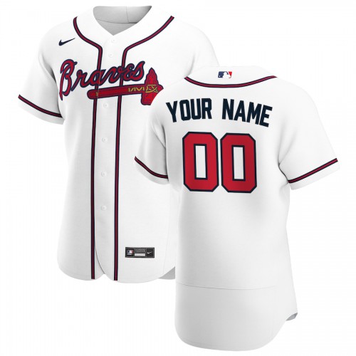 Atlanta Braves Custom Men’s White Home 2020 Player MLB Jersey