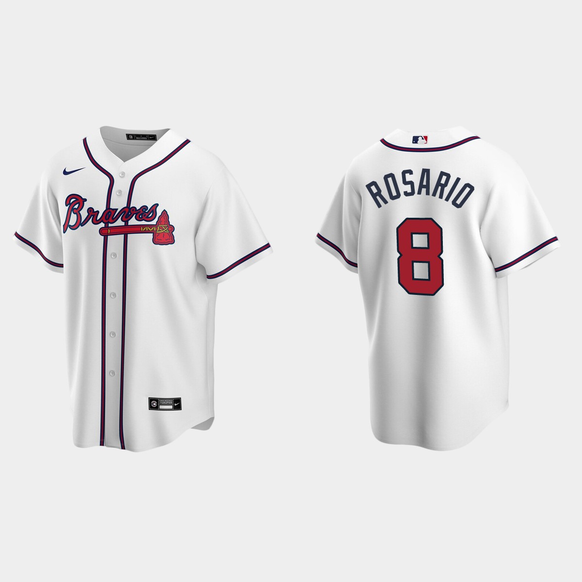 Atlanta Braves Eddie Rosario Home Jersey - White