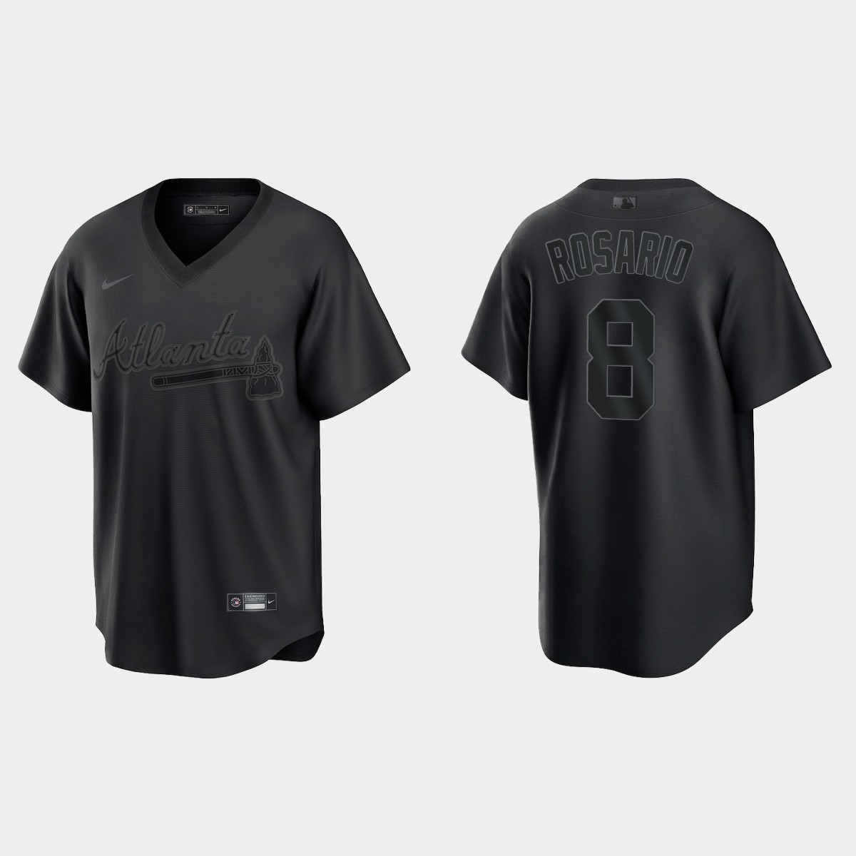 Atlanta Braves Eddie Rosario Pitch Black Jersey - Black