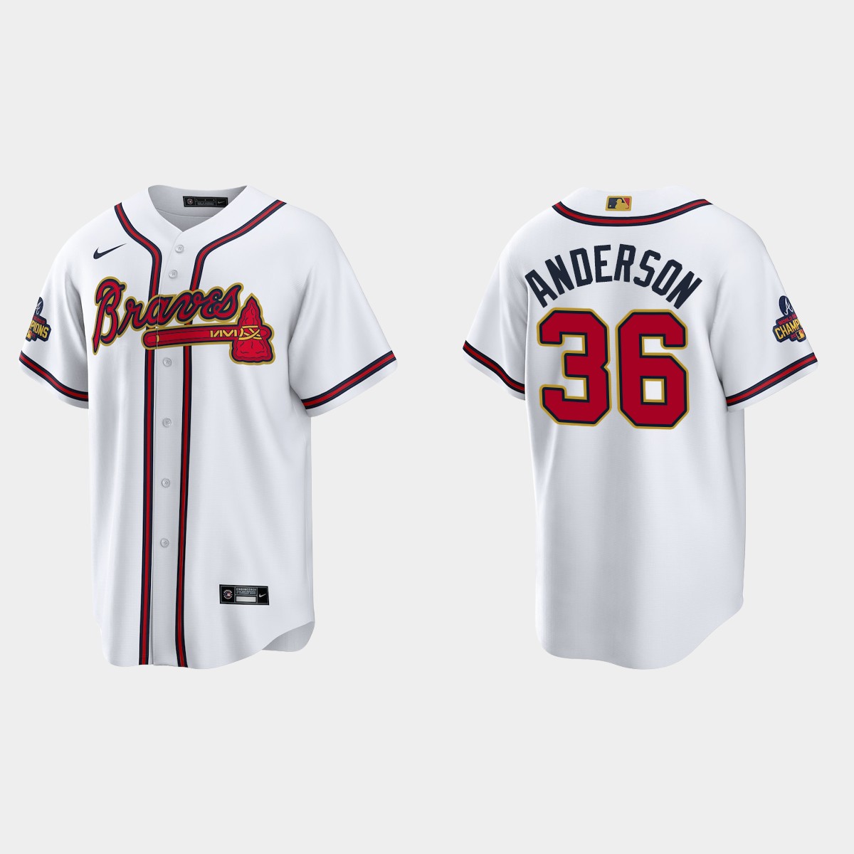 Atlanta Braves Ian Anderson 2022 Gold Program White Jersey