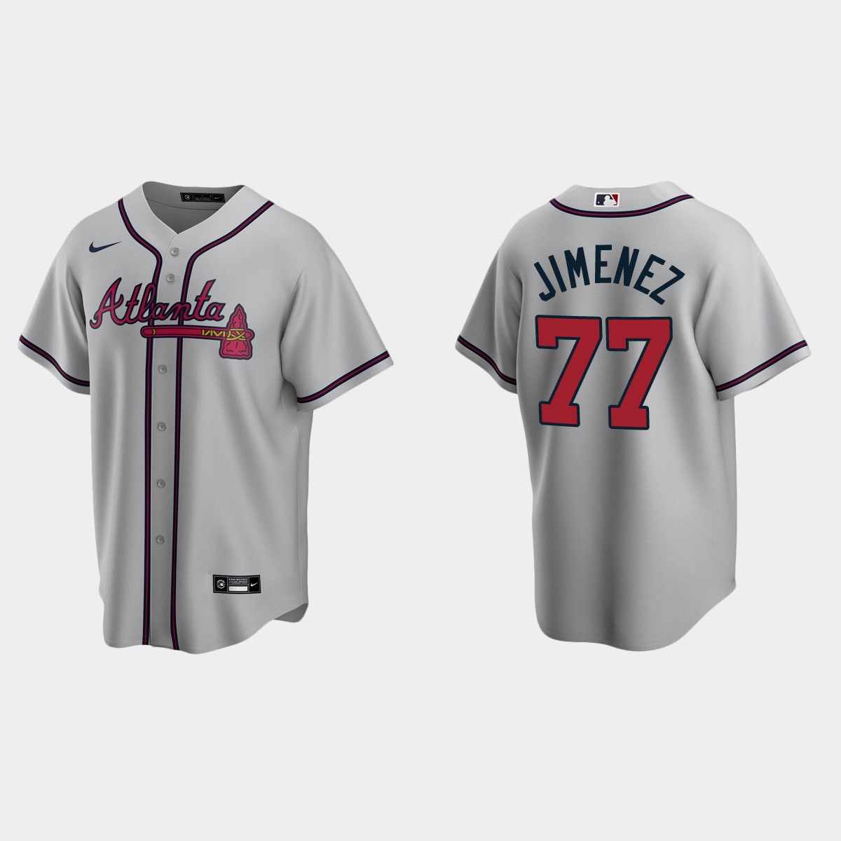 Atlanta Braves Joe Jimenez Road Jersey - Gray