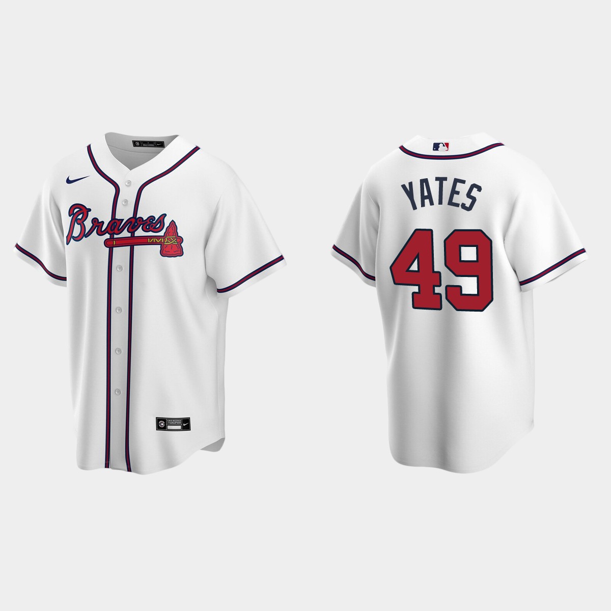Atlanta Braves Kirby Yates Home Jersey - White