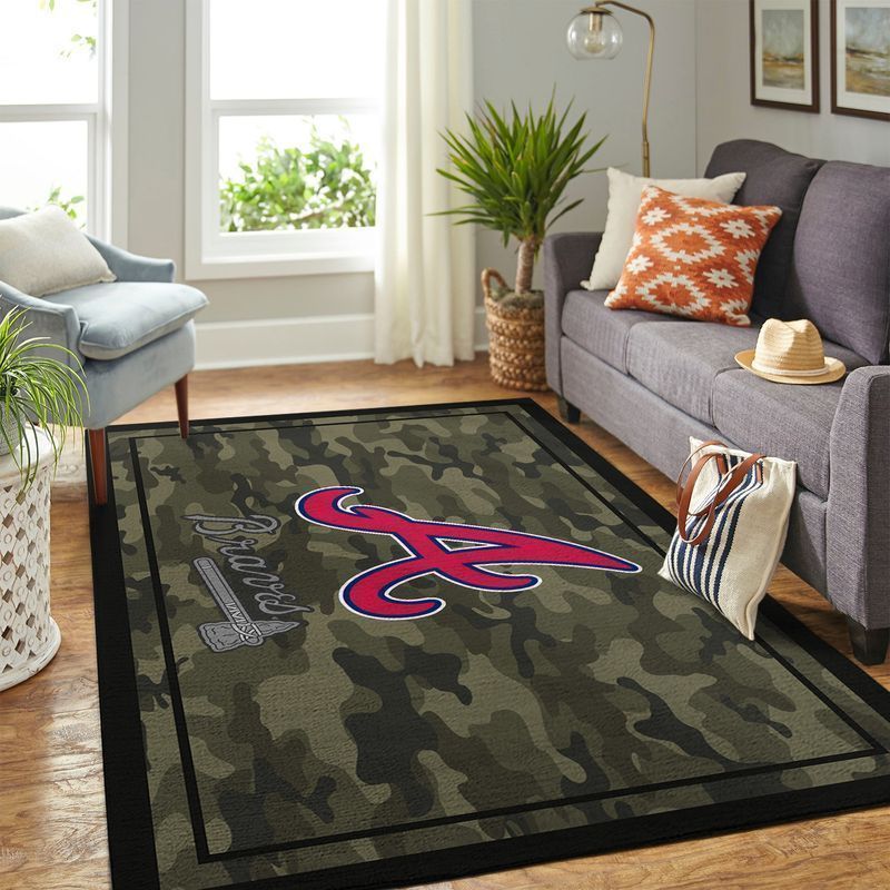 Atlanta Braves Living Room Area Rectangle Rug