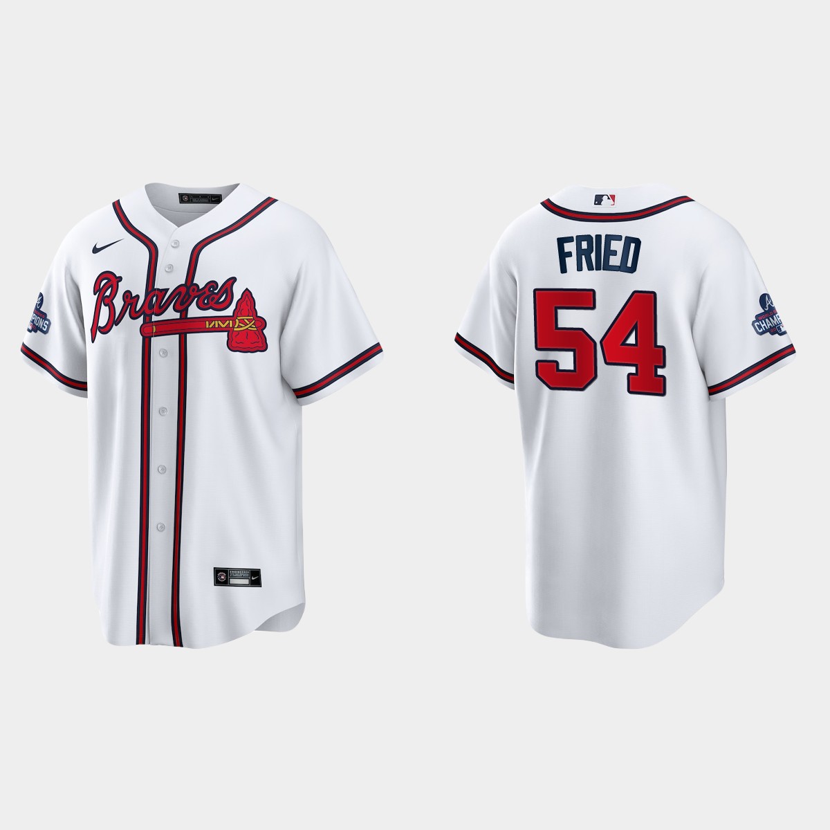 Atlanta Braves Max Fried 2021 World Series Champions Jersey - White