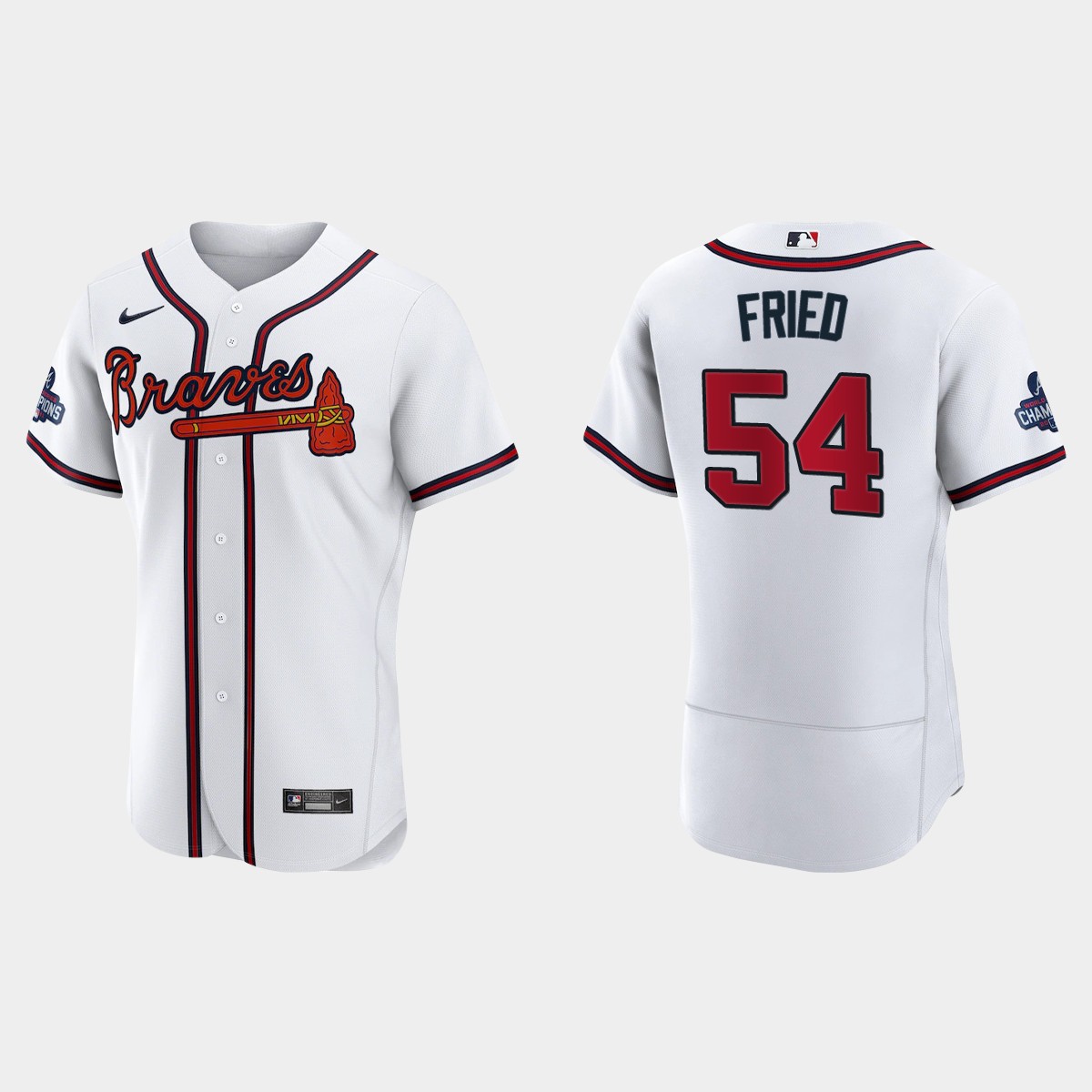 Atlanta Braves Max Fried 2021 World Series Champions White Jersey