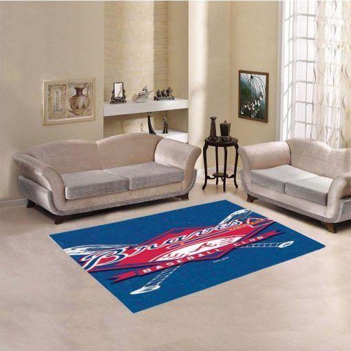 Atlanta Braves Mlb Baseball Area Limited Edition Rectangle Rug