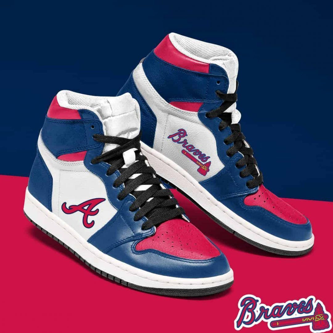 Atlanta Braves MLB Team Sneakers Gift For Fans High Top Air Jordan Sneaker, Air Jordan Hightop