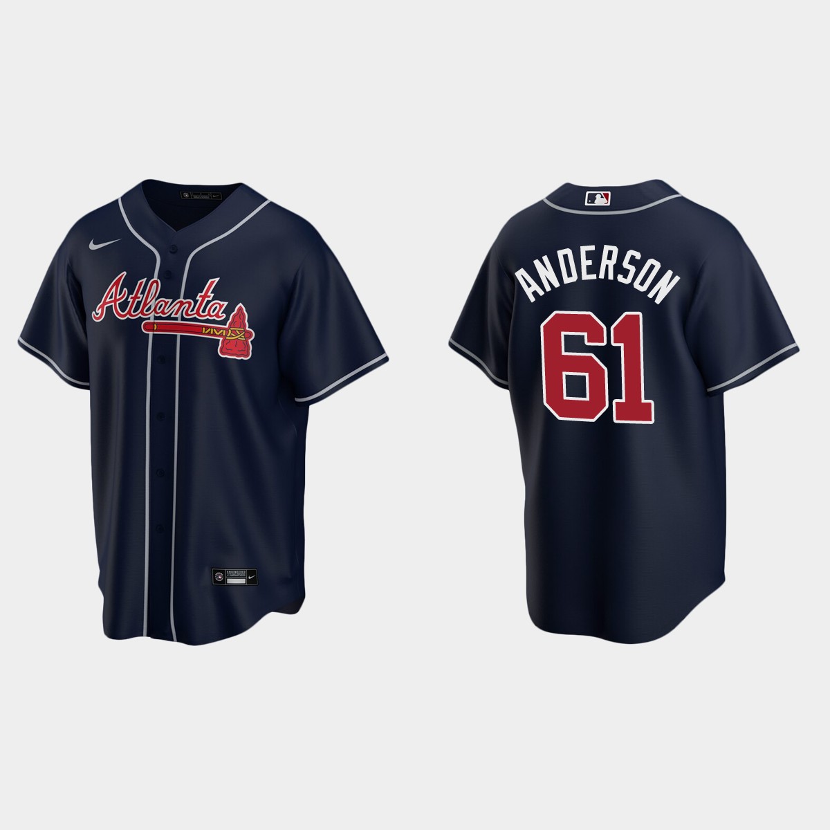 Atlanta Braves Nick Anderson Alternate Jersey - Navy