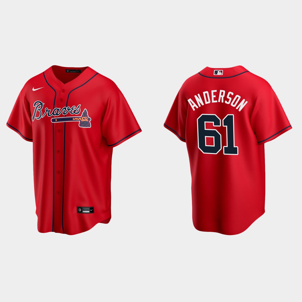 Atlanta Braves Nick Anderson Alternate Jersey - Red
