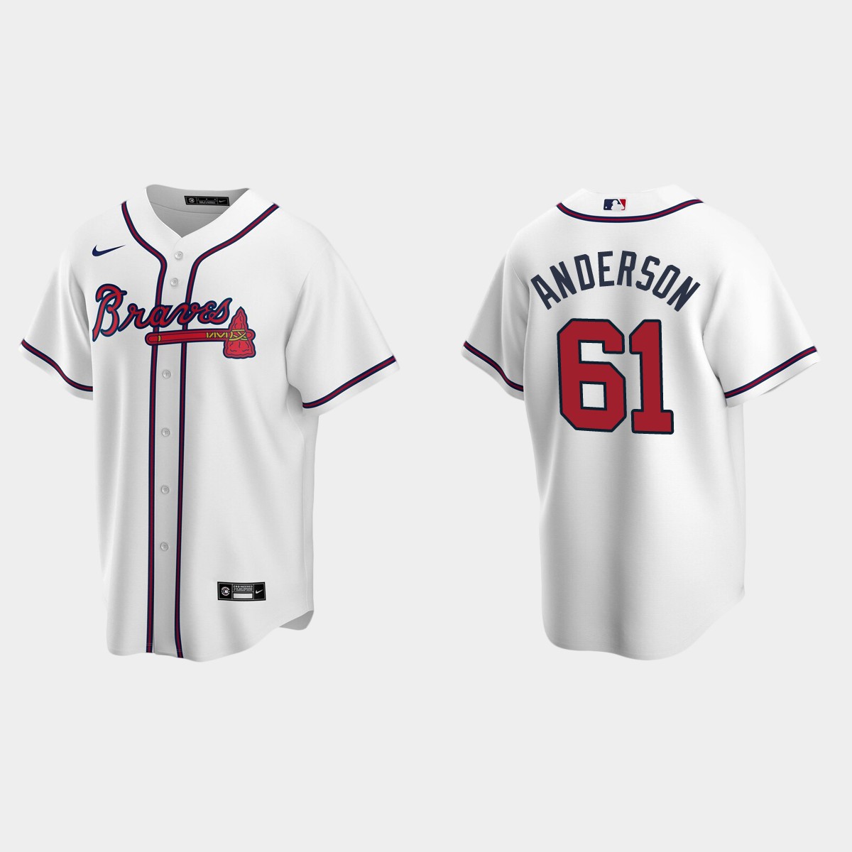Atlanta Braves Nick Anderson Home Jersey - White