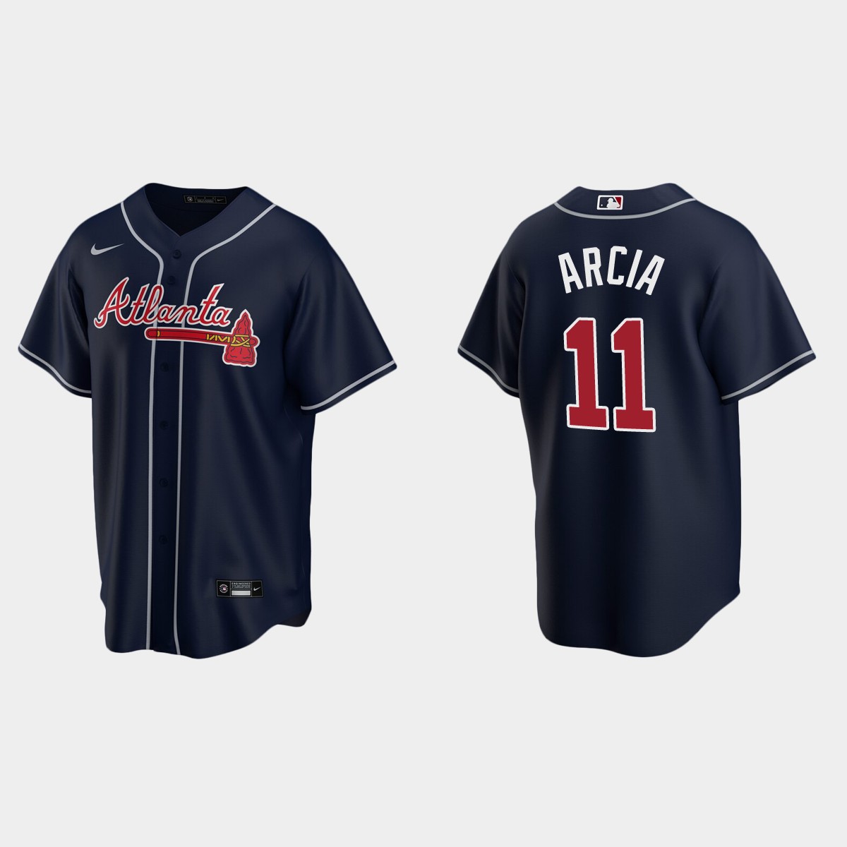 Atlanta Braves Orlando Arcia Alternate Jersey - Navy