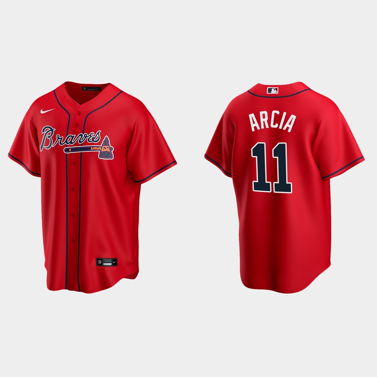 Atlanta Braves Orlando Arcia Alternate Jersey - Red