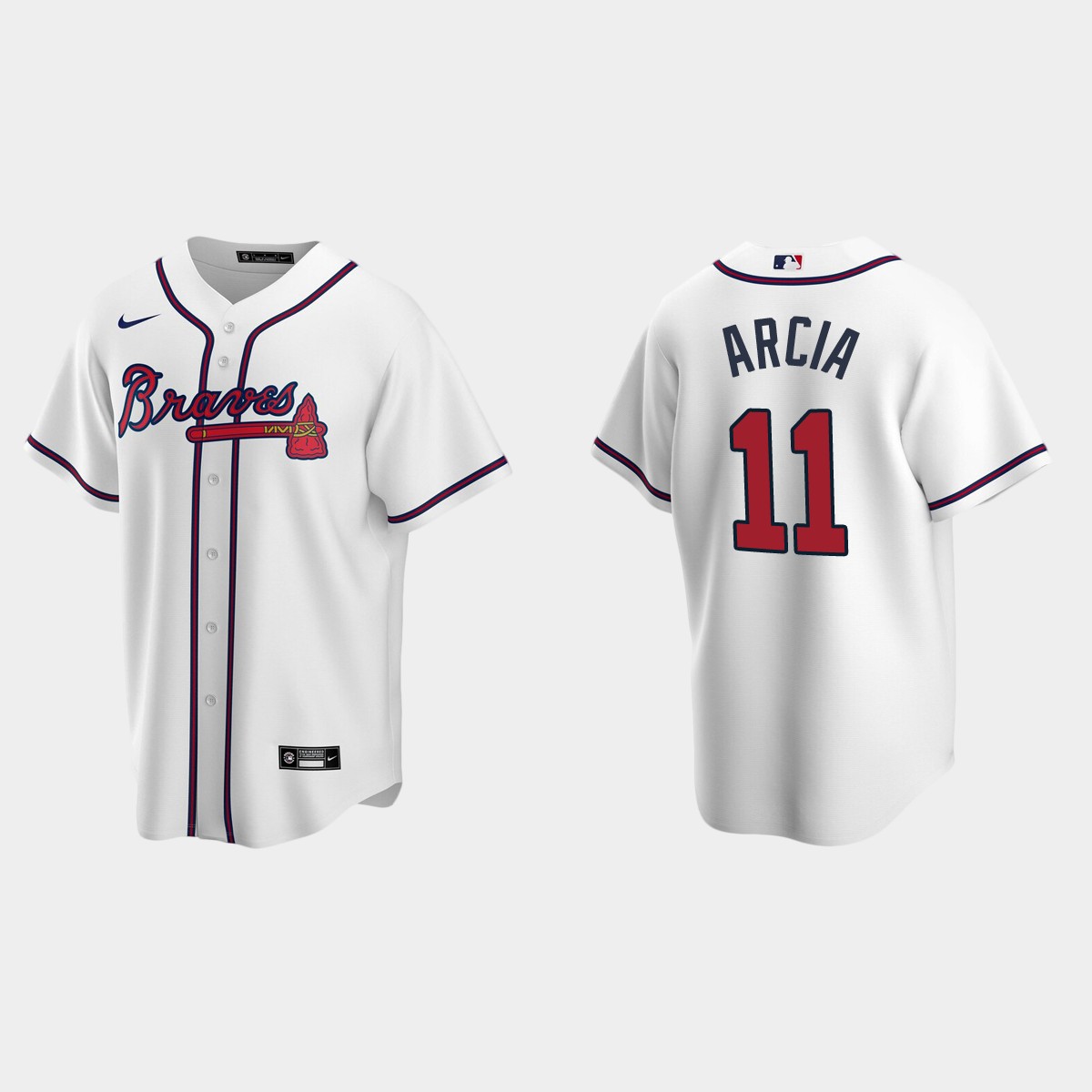 Atlanta Braves Orlando Arcia Home Jersey - White