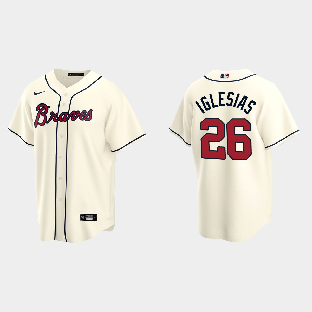 Atlanta Braves Raisel Iglesias Alternate Jersey - Cream