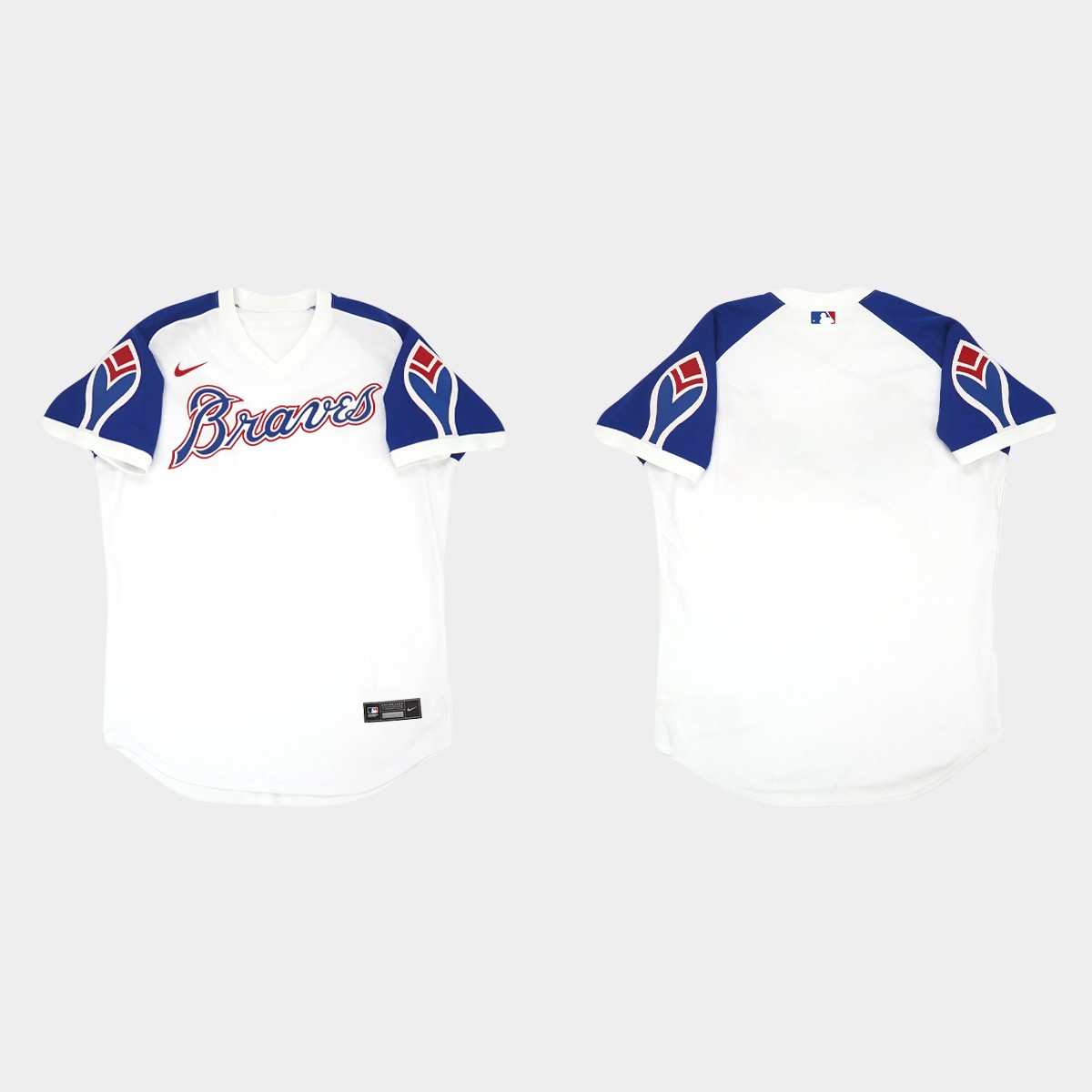 Atlanta Braves Throwback Home Jersey - White