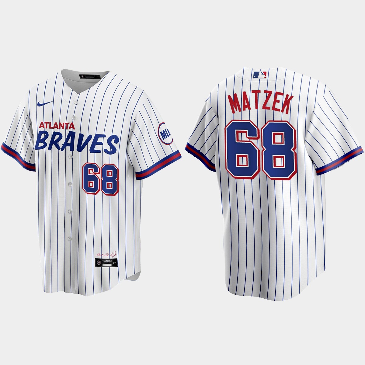Atlanta Braves Tyler Matzek 2021 City Connect Jersey - White
