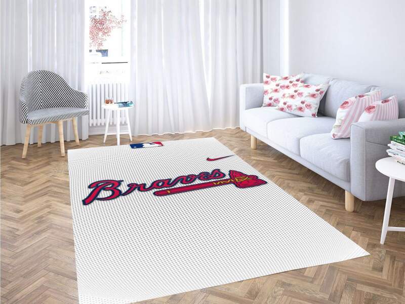Atlanta Braves Wallpaper Carpet Rectangle Rug