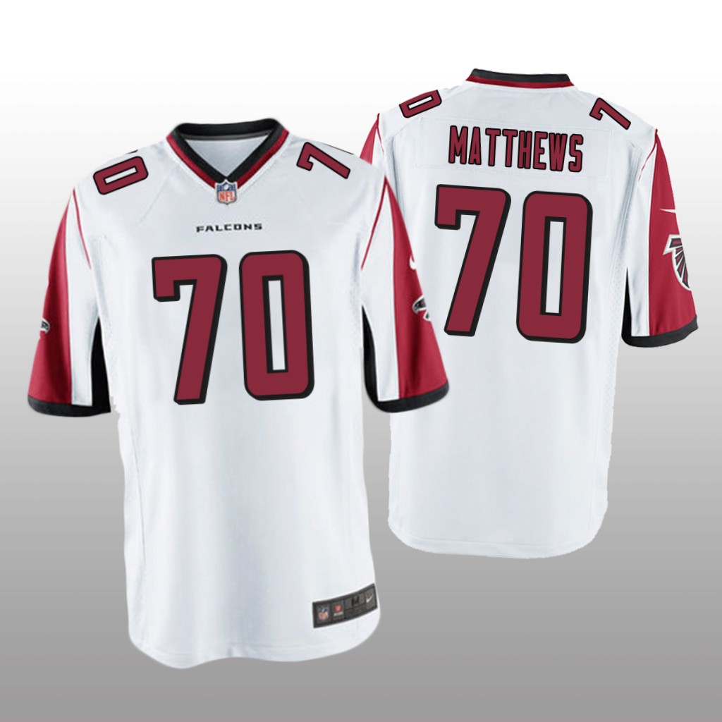 Atlanta Falcons #70 White Men’s Jake Matthews Game Jersey