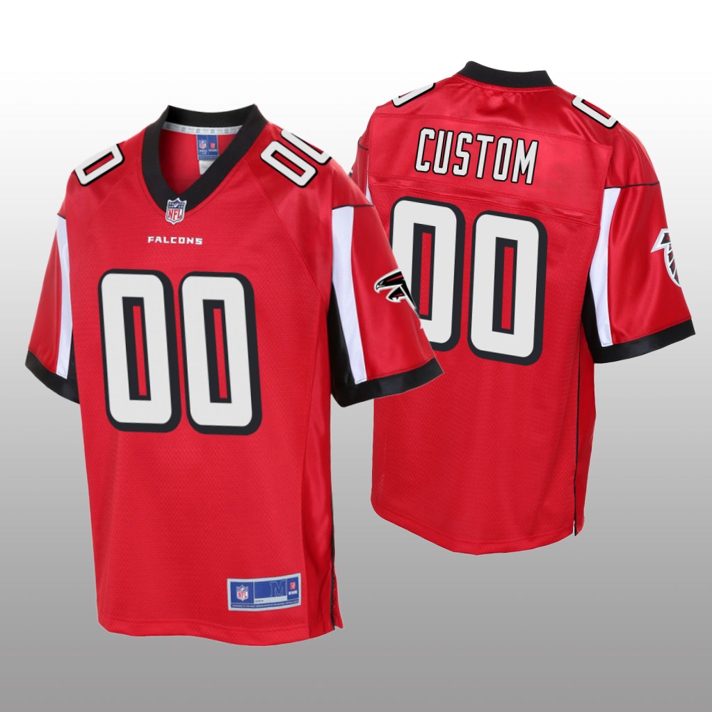 Atlanta Falcons # Red Custom Pro Line Jersey – Youth