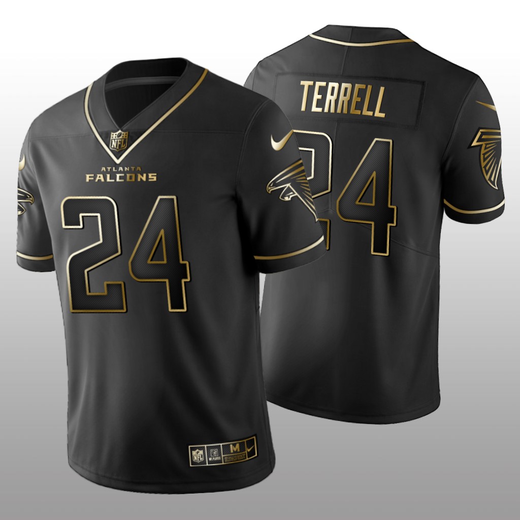 Atlanta Falcons A.J. Terrell Black Jersey Golden Edition Men’s