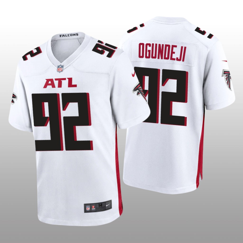 Atlanta Falcons Adetokunbo Ogundeji White Jersey Game - Men's