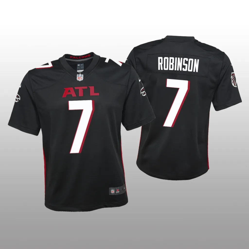 Atlanta Falcons Bijan Robinson Black Jersey Game - Youth