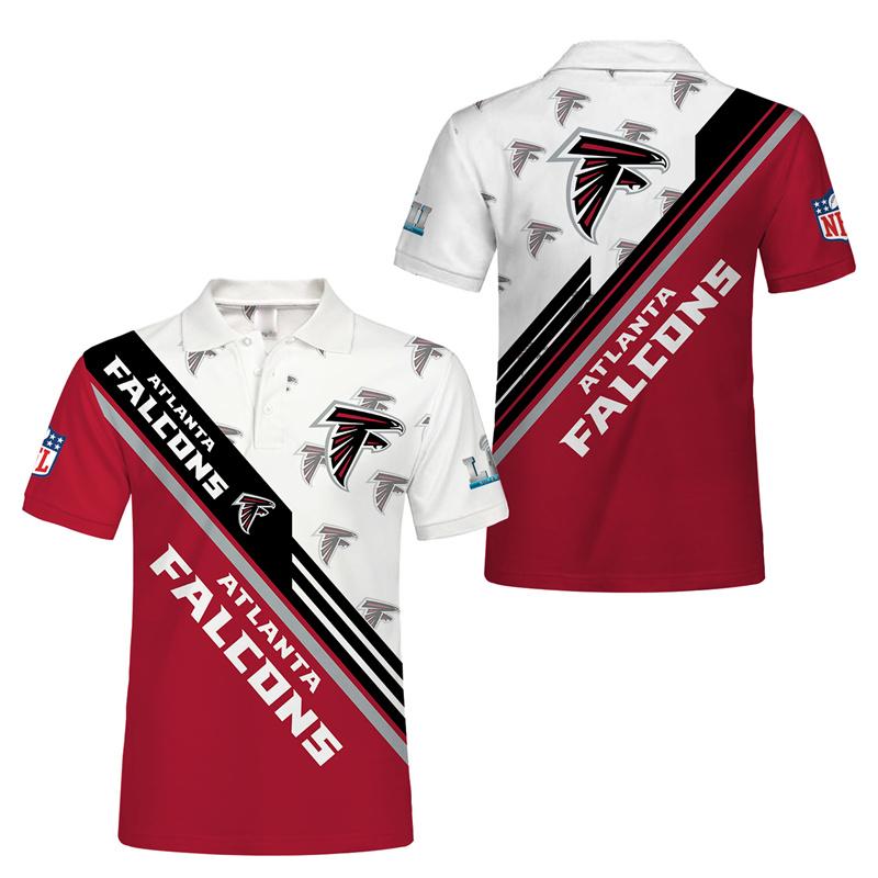 Atlanta Falcons Button Up Polo Shirt