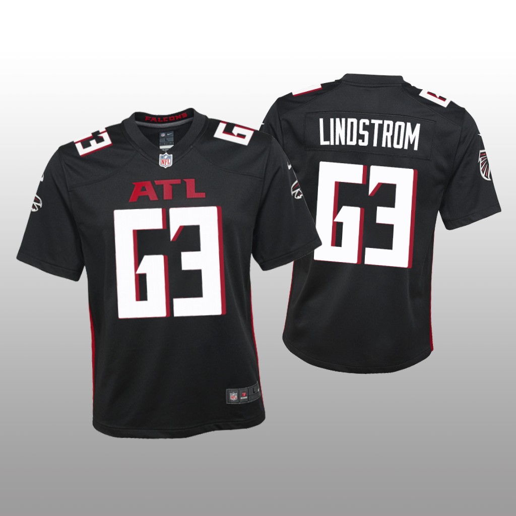 Atlanta Falcons Chris Lindstrom Black Jersey Game - Youth