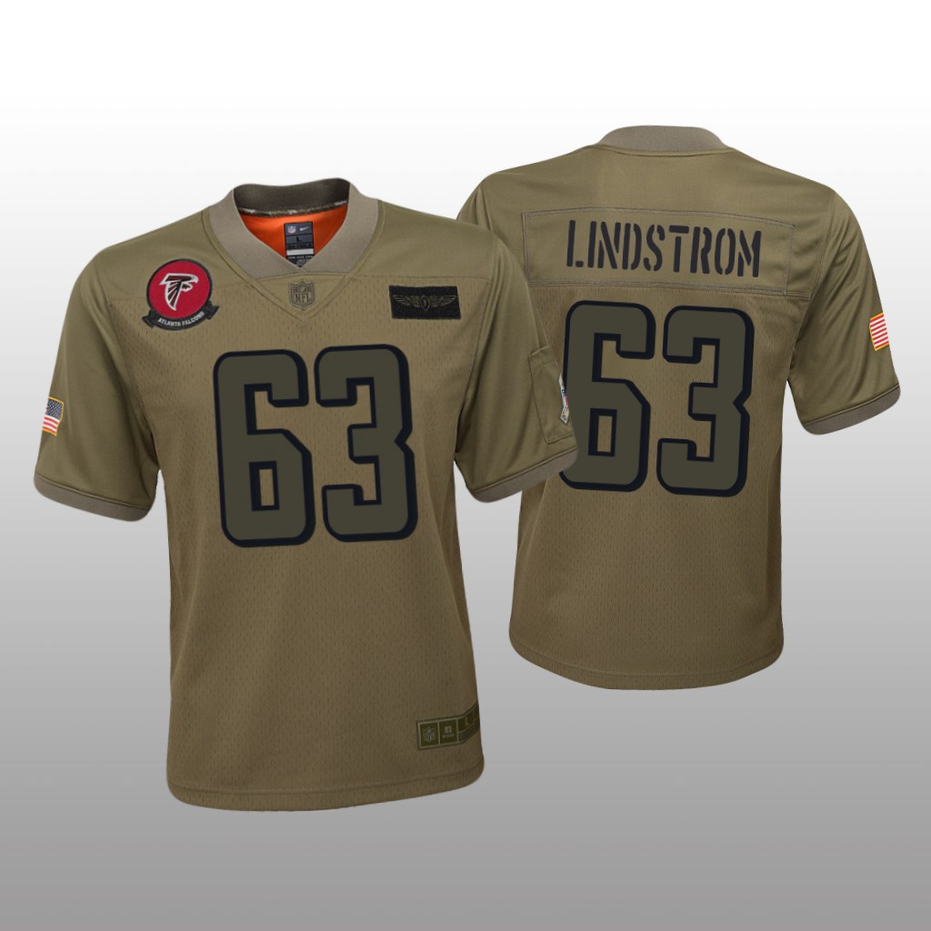 Atlanta Falcons Chris Lindstrom Camo Jersey 2019 Salute to Service - Youth
