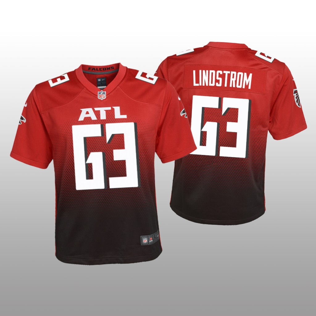 Atlanta Falcons Chris Lindstrom Red Jersey 2nd Alternate Game - Youth